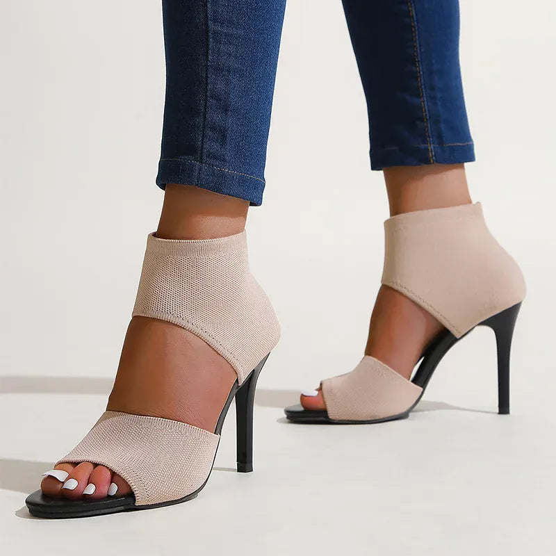 KissICON Leopard Super High Heels Sandals for Women Plus