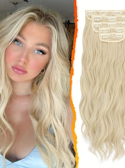 KissICON Light Ash Blonde / 18inch KissIcon BARSDAR Wavy Hair Extensions - 18in Thick