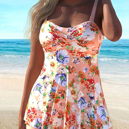KissICON Light Beige / UK 18 Curvaswim Curve Tankini – Chic Vacation Skirted