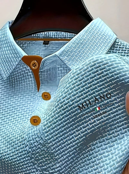 KissICON Light Blue / UK 38 Mens HighEnd Mesh Button ShortSleeve Summer Shirt