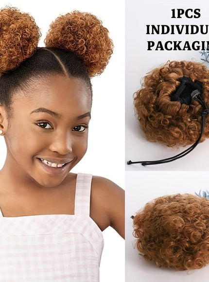 KissICON Light Brown-1 / 4inch Kiss Icon Short Afro Clip In