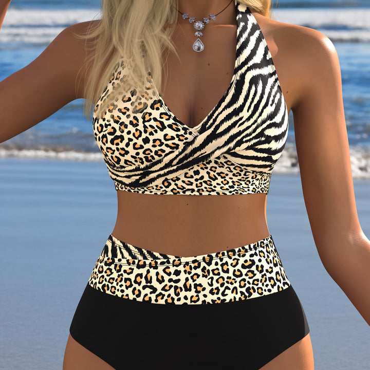 Leopard Print Curve Tieback Bikini