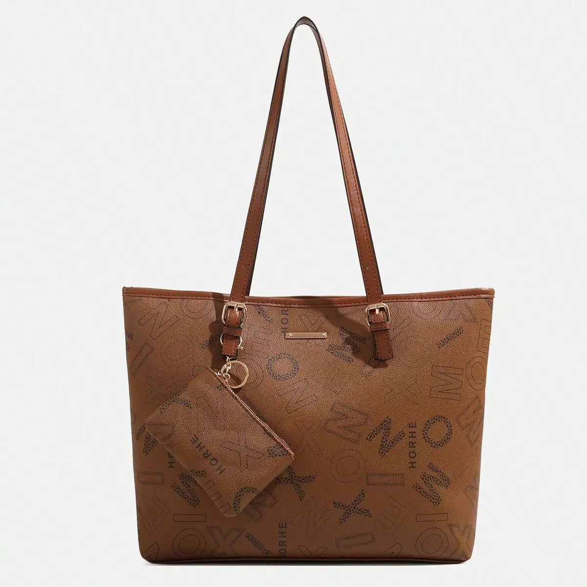 Dropshipman light brown / L 2024 Europe and the United States new women's handbag shoulder bag cross pattern simple fashion bag