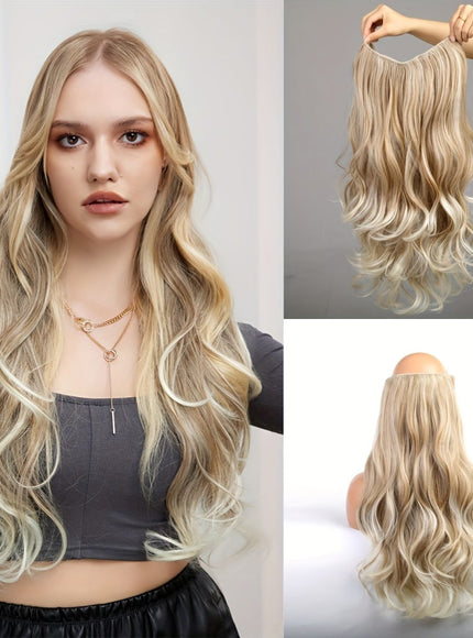 KissICON Light Brown To Beige / 22inch 22 Inch 4 Clip Hair Extensions