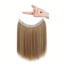 KissICON Light Brown With Blonde / 12inch KissIcon 12in Invisible Wire Hair Extensions - Secure