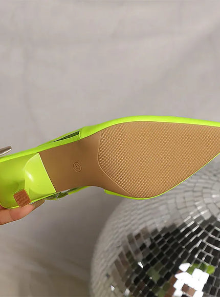 KissICON Light Green High Heels Sandals for Women 2025