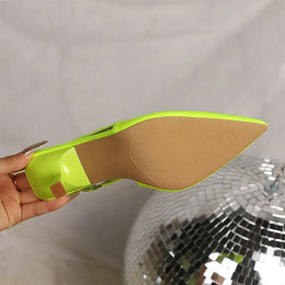 KissICON Light Green High Heels Sandals for Women 2025