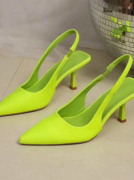 KissICON Light Green High Heels Sandals for Women 2025