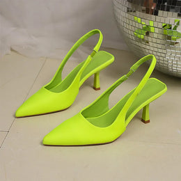 KissICON Light Green High Heels Sandals for Women 2025