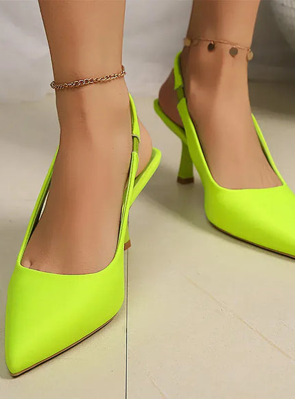 KissICON Light Green High Heels Sandals for Women 2025