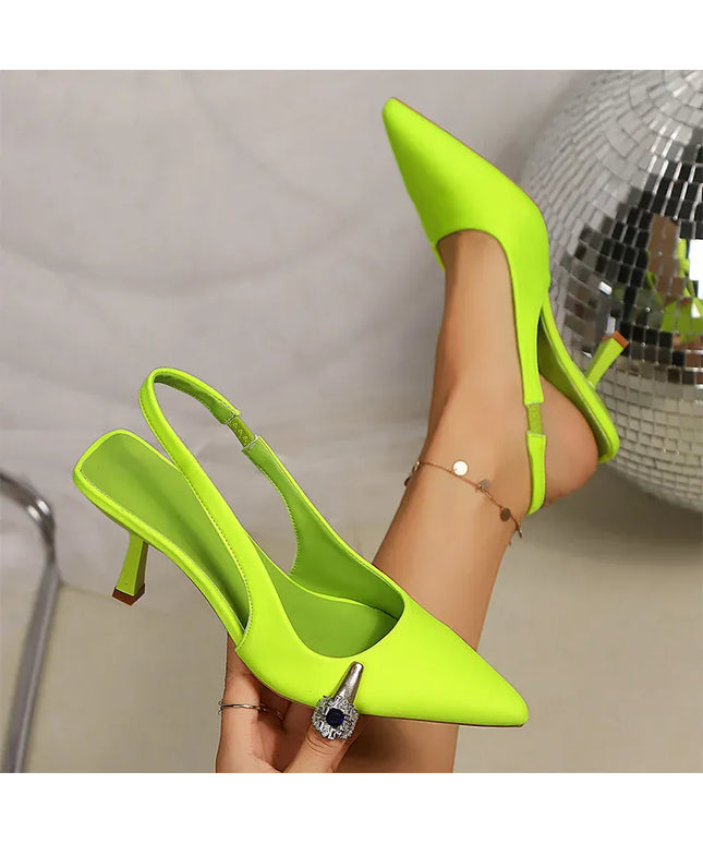 KissICON Light Green High Heels Sandals for Women 2025