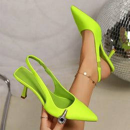 KissICON Light Green High Heels Sandals for Women 2025