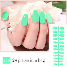 KissICON light green KissIcon LULAA 24Pcs Press On Acrylic Nails Detachable