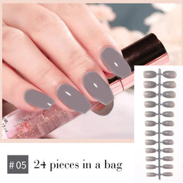 KissICON light grey KissIcon LULAA 24Pcs Press On Acrylic Nails Detachable