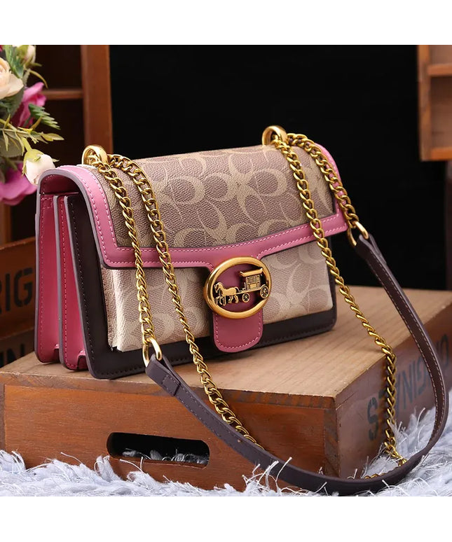 Dropshipman Light luxury women's bag 2025 new high-end color contrast single shoulder underarm bag designer fashionable crossbody small squa