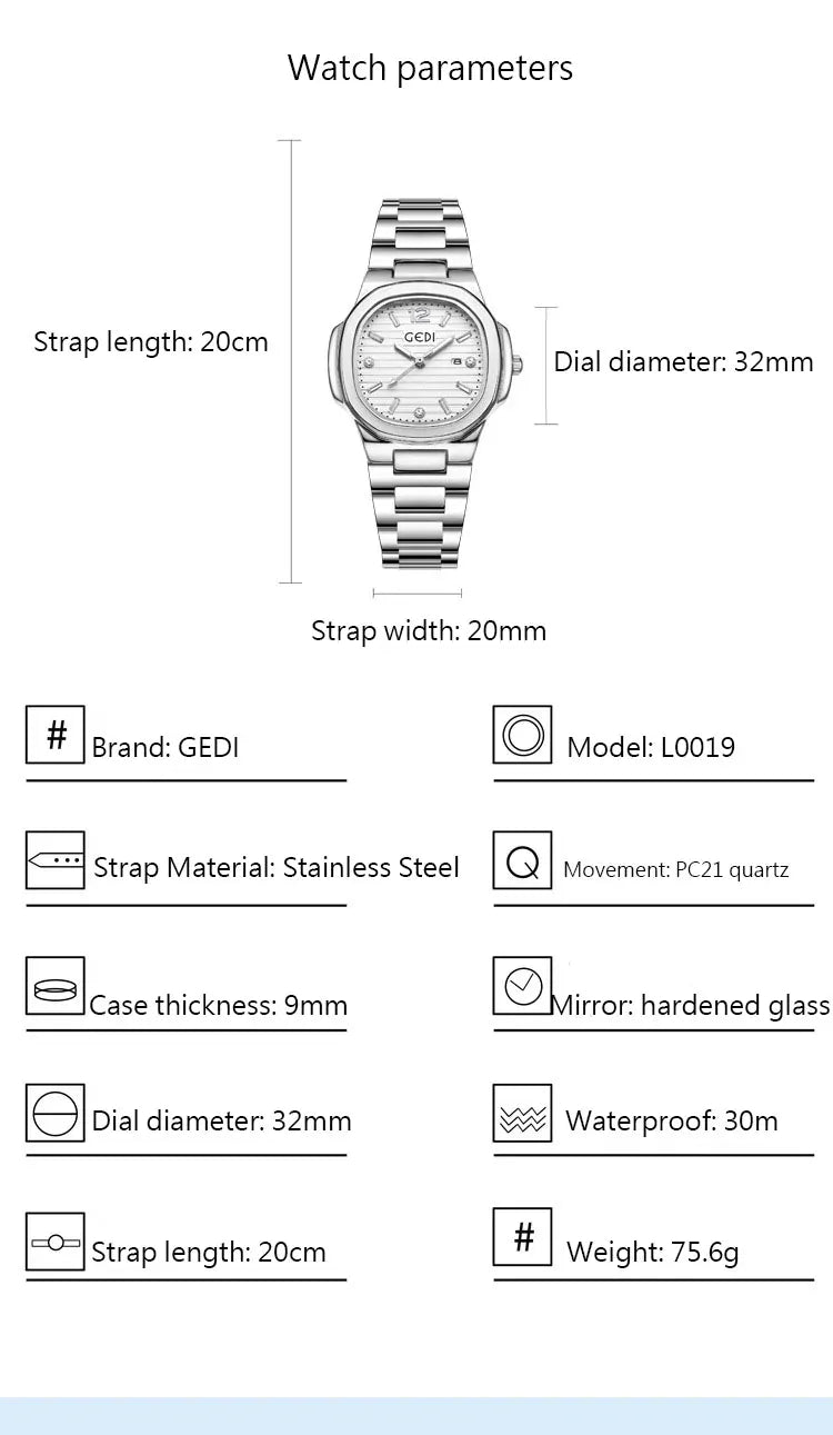 KissICON 💋 Light Luxury Women Watch Stainless Steel Strap