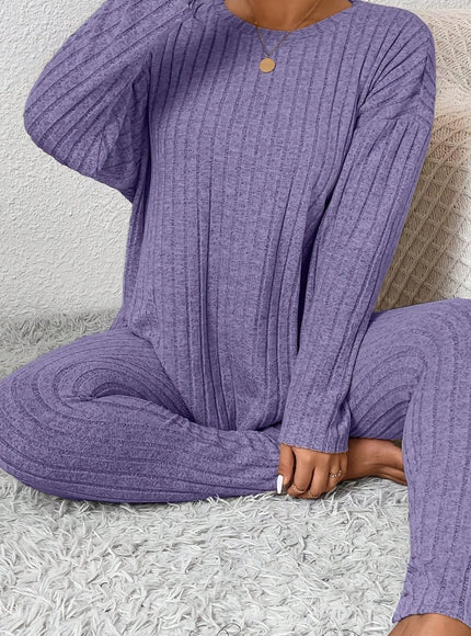 jkthpu-45 Light Purple / UK 18 Autumn and Winter Large Size Slimming Long Sleeve