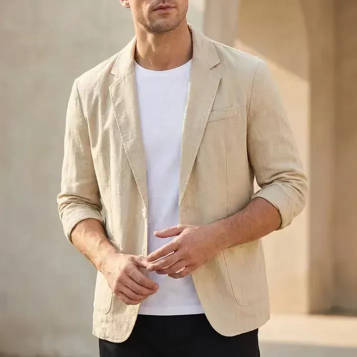 KissICON Lightweight 100 Cotton Mens Summer Business Blazer
