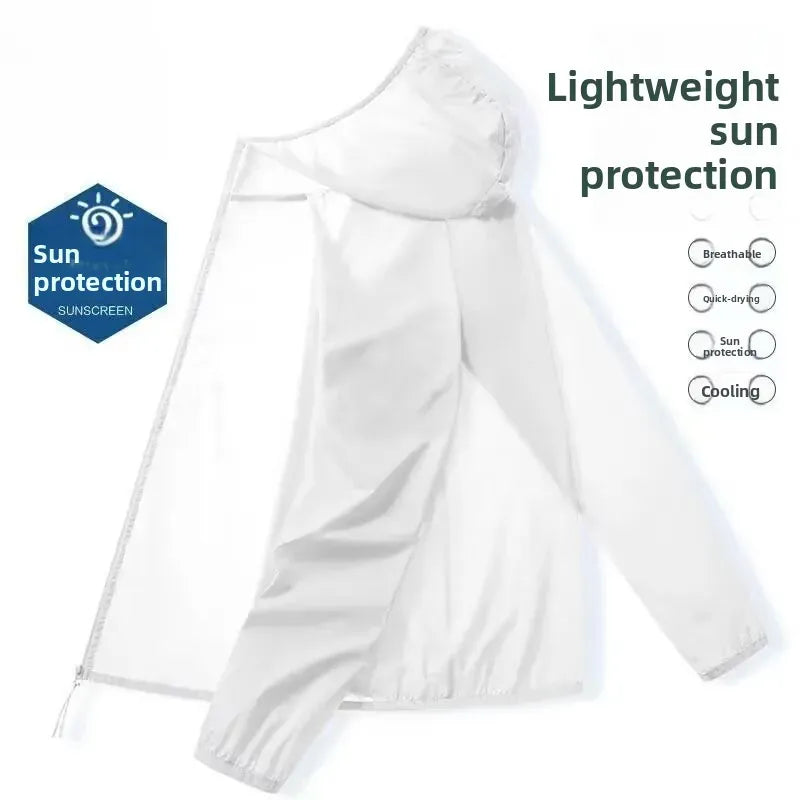 KissICON Lightweight Ice Silk UV Protection Outdoor Sports Zipper Coat