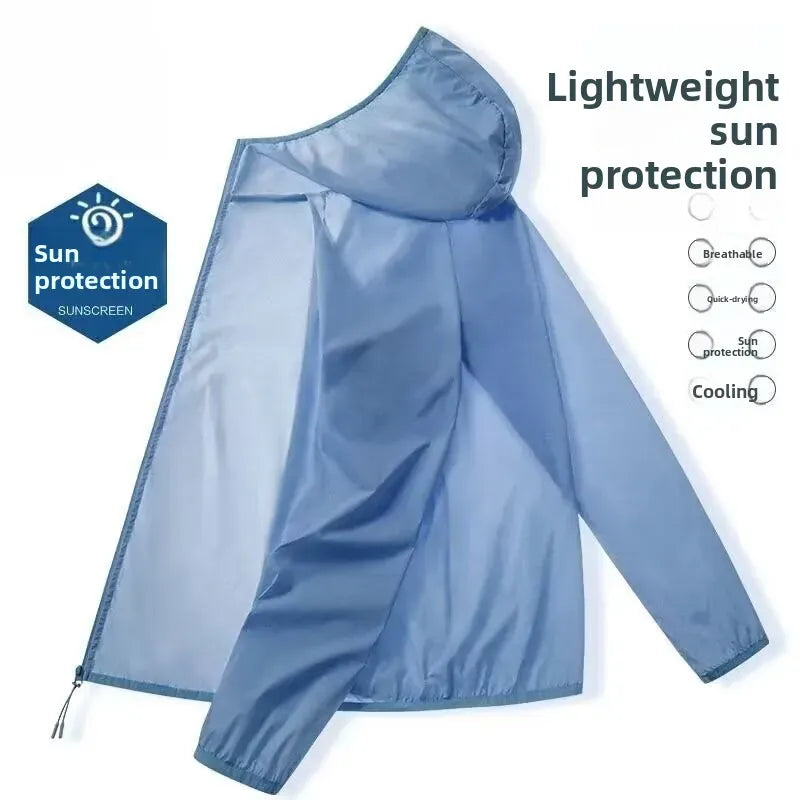 KissICON Lightweight Ice Silk UV Protection Outdoor Sports Zipper Coat