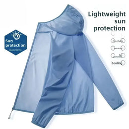 KissICON Lightweight Ice Silk UV Protection Outdoor Sports Zipper Coat