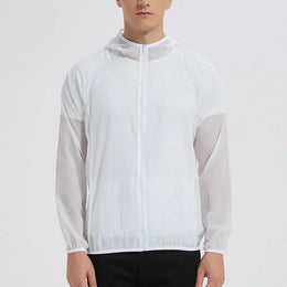 KissICON Lightweight Mens UV Protection Ice Silk Hooded Summer Jacket