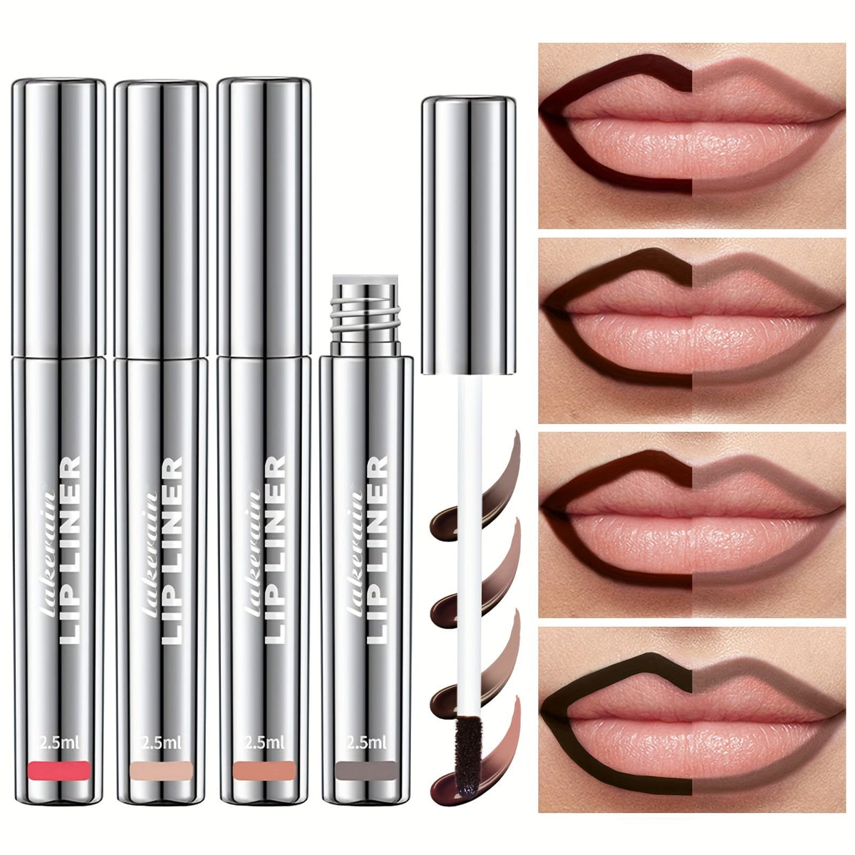 KissICON Lip Ink Tattoo 4 Color Peel Off Waterproof