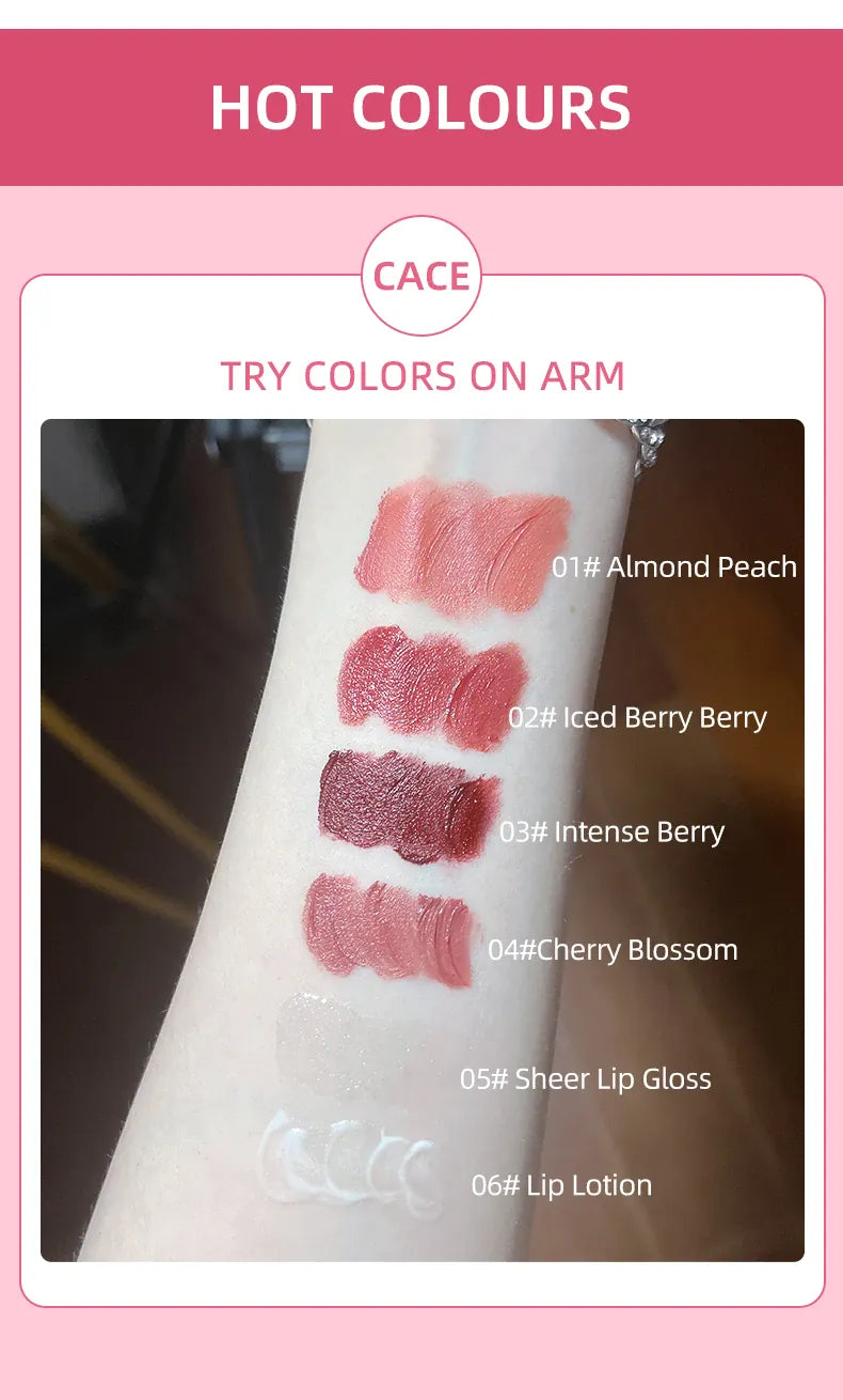 KissICON Lip Makeup Kits KissIcon CACE Matte Liquid Lipstick Set 4 Lipgloss