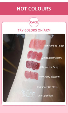 KissICON Lip Makeup Kits KissIcon CACE Matte Liquid Lipstick Set 4 Lipgloss