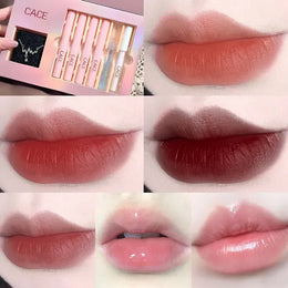 KissICON Lip Makeup Kits KissIcon CACE Matte Liquid Lipstick Set 4 Lipgloss
