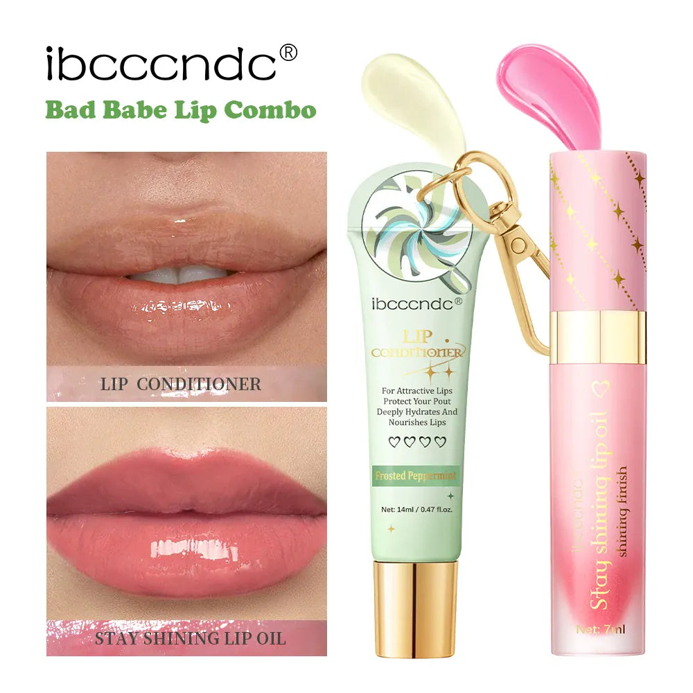 KissICON Lipstick and lip oil KissIcon Lip Oil Lipstick Set Long Lasting Hydration