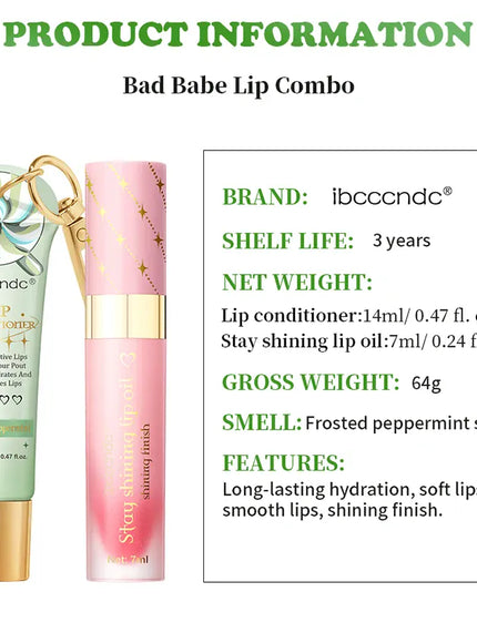 KissICON Lipstick and lip oil KissIcon Lip Oil Lipstick Set Long Lasting Hydration