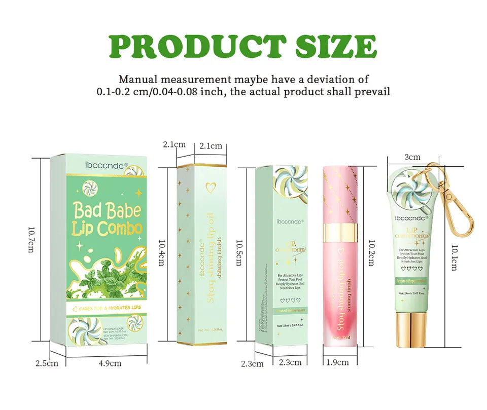 KissICON Lipstick and lip oil KissIcon Lip Oil Lipstick Set Long Lasting Hydration