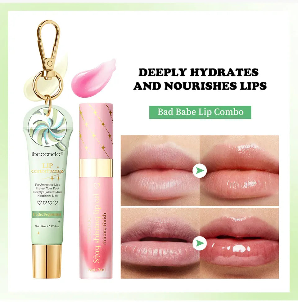 KissICON Lipstick and lip oil KissIcon Lip Oil Lipstick Set Long Lasting Hydration