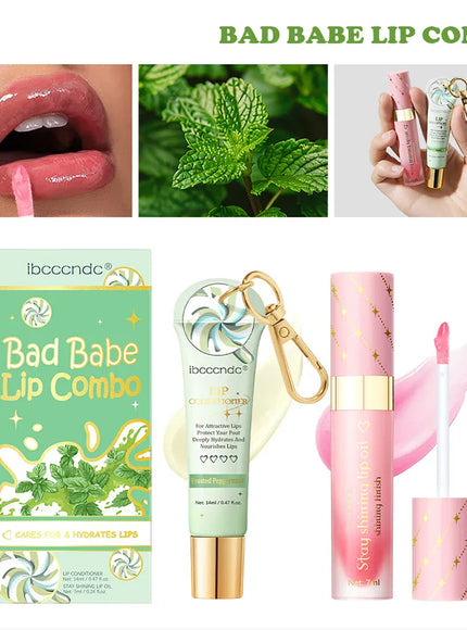 KissICON Lipstick and lip oil KissIcon Lip Oil Lipstick Set Long Lasting Hydration