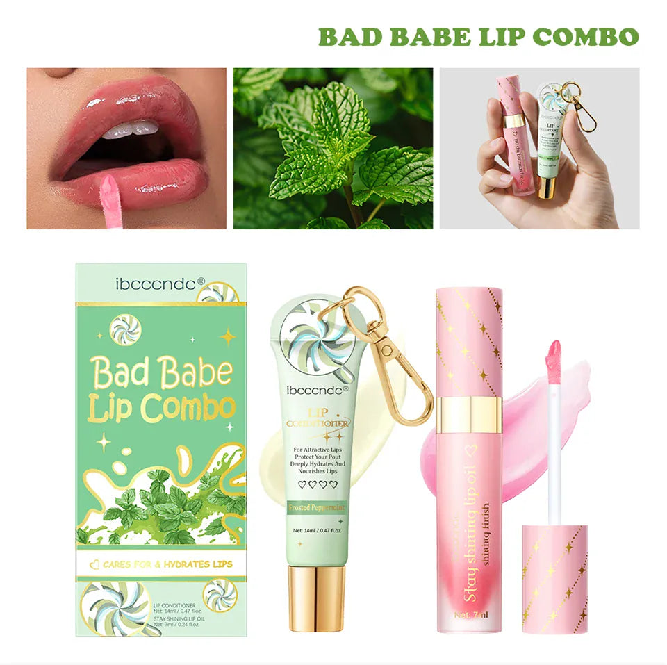 KissICON Lipstick and lip oil KissIcon Lip Oil Lipstick Set Long Lasting Hydration