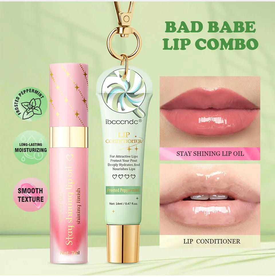 KissICON Lipstick and lip oil KissIcon Lip Oil Lipstick Set Long Lasting Hydration