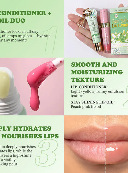 KissICON Lipstick and lip oil KissIcon Lip Oil Lipstick Set Long Lasting Hydration