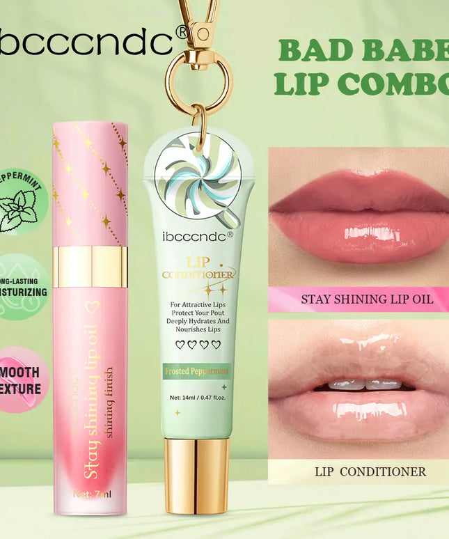 KissICON Lipstick and lip oil KissIcon Lip Oil Lipstick Set Long Lasting Hydration