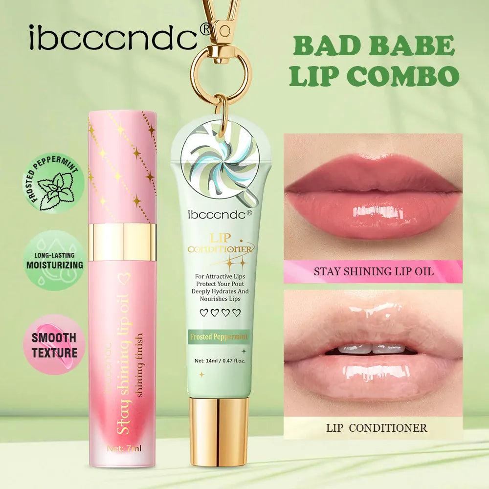 KissICON Lipstick and lip oil KissIcon Lip Oil Lipstick Set Long Lasting Hydration
