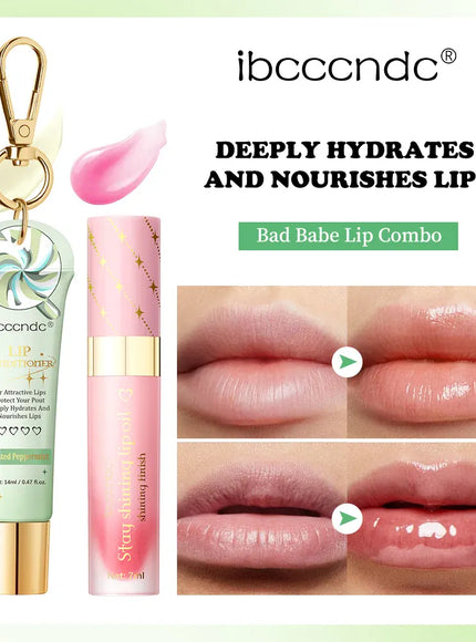 KissICON Lipstick and lip oil KissIcon Lip Oil Lipstick Set Long Lasting Hydration
