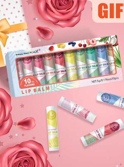 KissICON lipstick KissIcon Lipstick Set 10Pcs - Moisturizing Lip Shine