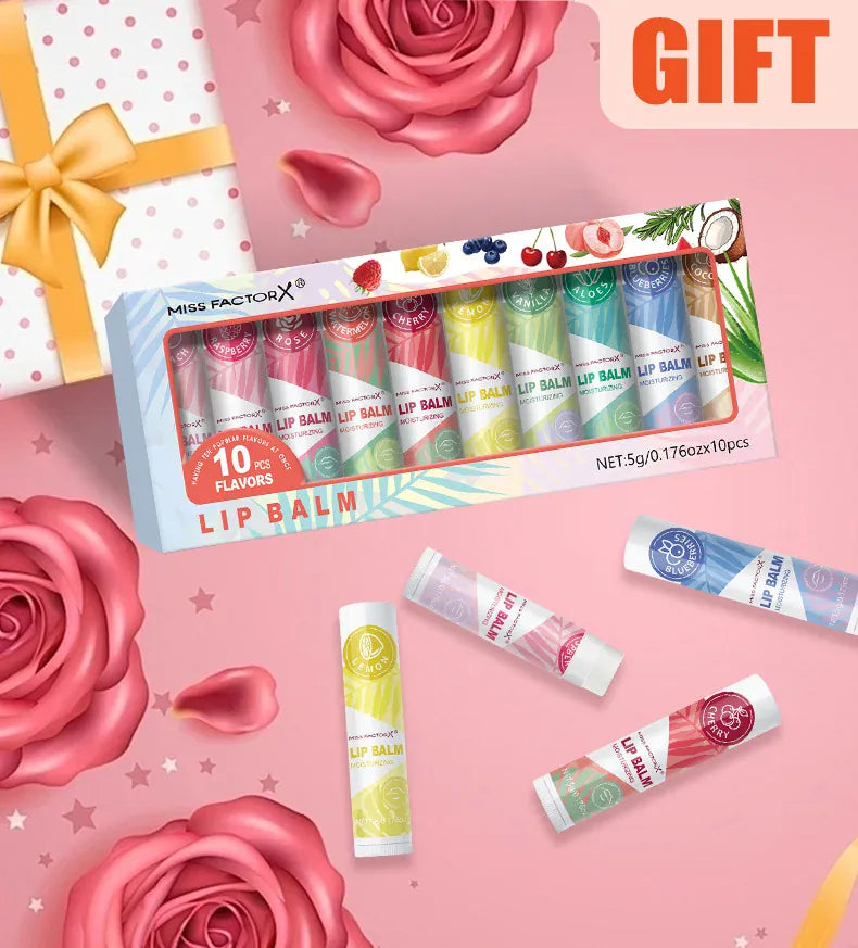 KissICON lipstick KissIcon Lipstick Set 10Pcs - Moisturizing Lip Shine