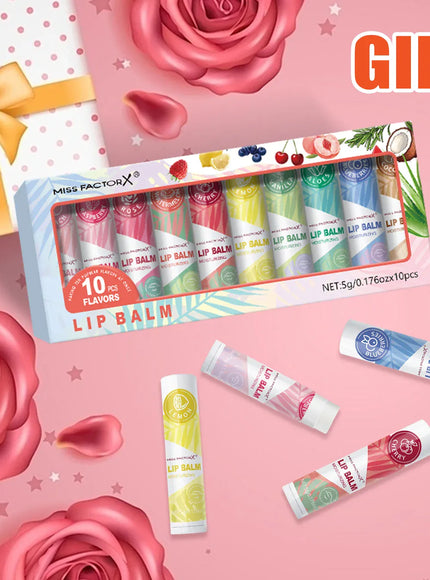 KissICON lipstick KissIcon Lipstick Set 10Pcs - Moisturizing Lip Shine