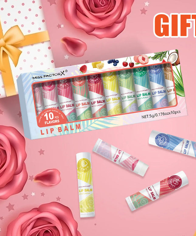 KissICON lipstick KissIcon Lipstick Set 10Pcs - Moisturizing Lip Shine