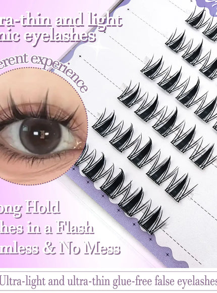KissICON Little hare KissIcon Six Row Glue Free Lashes Curled Long