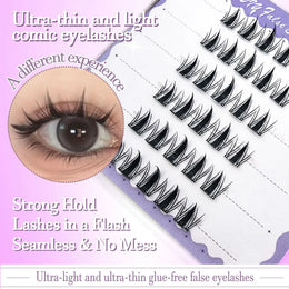 KissICON Little hare KissIcon Six Row Glue Free Lashes Curled Long