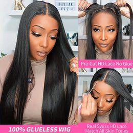 KissICON Long 13x6 Glueless Lace Front Human