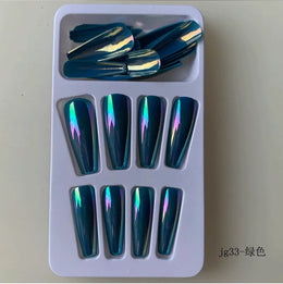 KissICON Long Press On Nails T-shape French Oval Fake