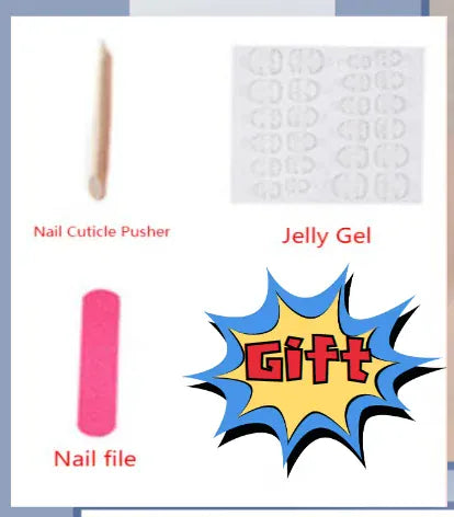 KissICON Long Press On Nails T-shape French Oval Fake
